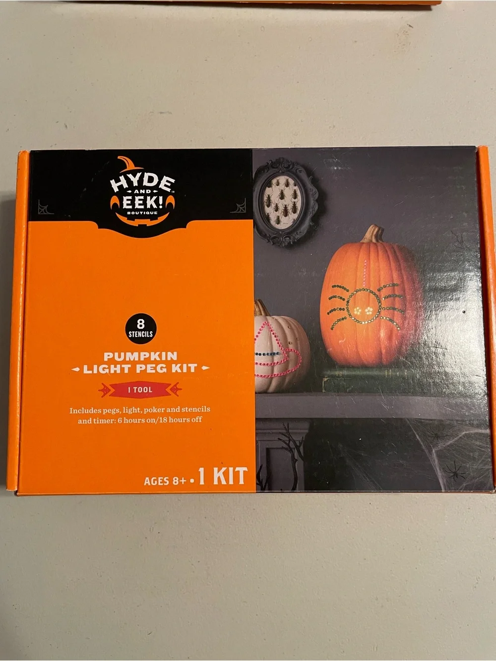 Pumpkin Deluxe Carving Tools & Pumpkin Light Stencil Kit Bundle New